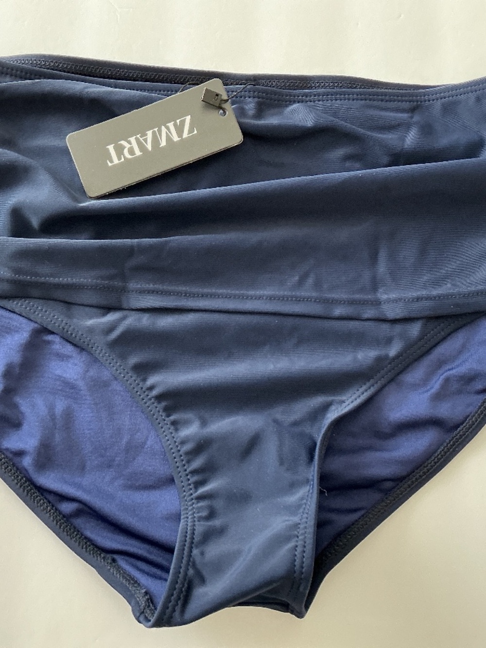 Zmart Women High Waisted Bikini Bottoms - Full Coverage Swim Bottom Ruched Tummy